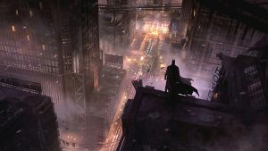 Batman over gotham