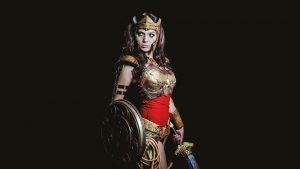 Battle Damaged Wonder Woman Cosplayer