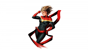 Captain Marvel in the wind
