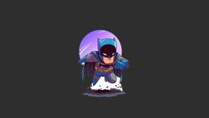 Chibi Batman jumping