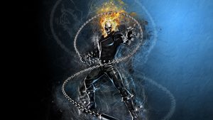 Ghost Rider with a chain