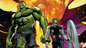 Hulk and Thor are cool guys who walk away from explosions