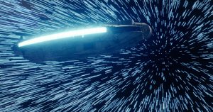 The Millenium Falcon at light speed