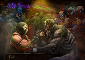 Venom vs Bane at the bar