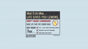 What to do when life give you lemons