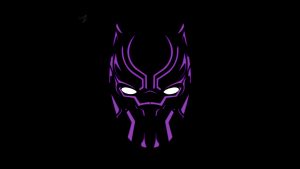 black panther illustration 4k artwork vh