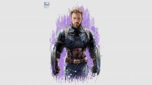 captain america in avengers infinity war 2018 artwork 4h