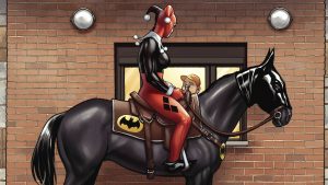 harley on the bat horse