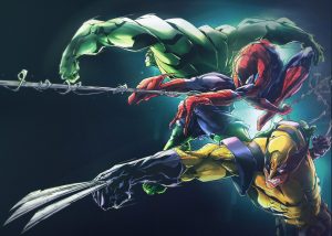 hulk spider man wolverine 8k uf