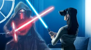 kylo ren and rey in star wars the last jedi vr experience go