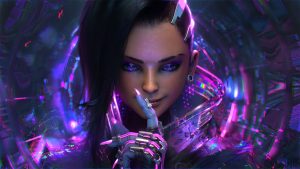 sombra overwatch artwork 4k