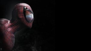 spider-man with big silver eyes