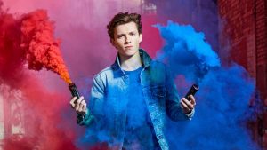 Tom Holland in a jean Jacket