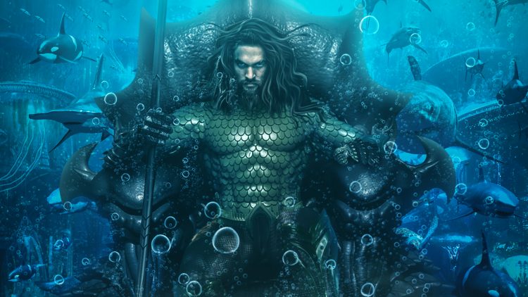 Aquaman on a throne