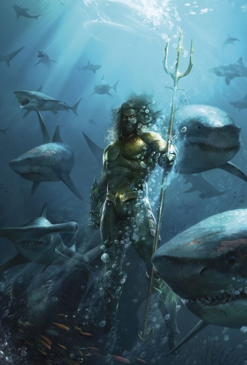 Aquaman with his sharks