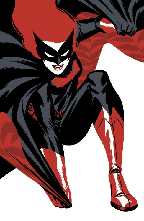 Batwoman pulling her cape