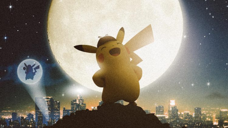 Detective Pikachu at night