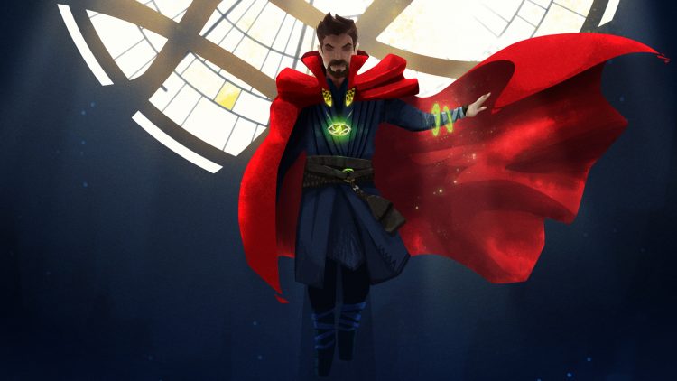 Doctor Strange with one arm