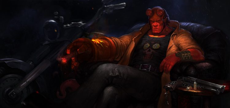 Hellboy on his throne