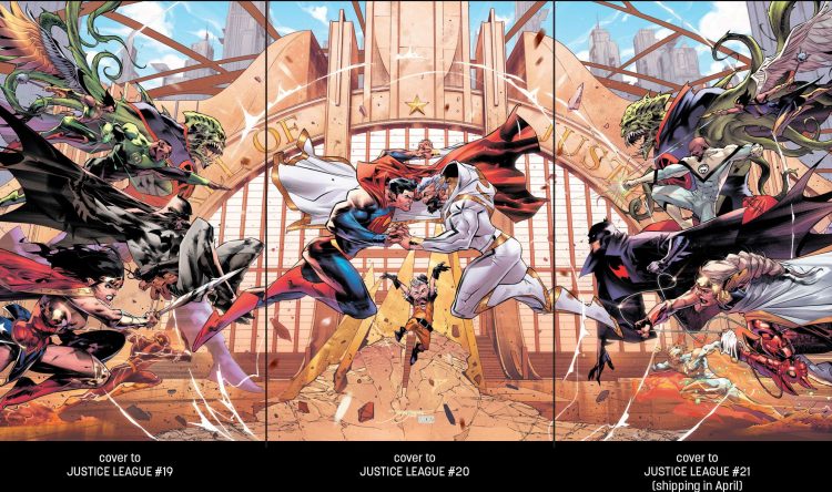 Justice League 19-21 interlocking covers