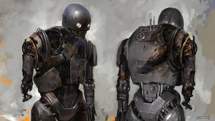 Rogue One, K2SO Damaged State by Tyler Scarlet