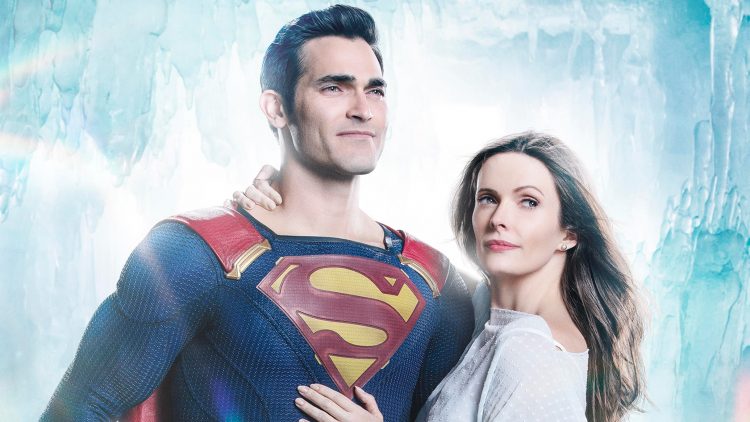 Superman and Lois in an ice cave