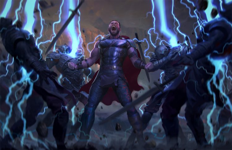 Thor electrifying his new friends