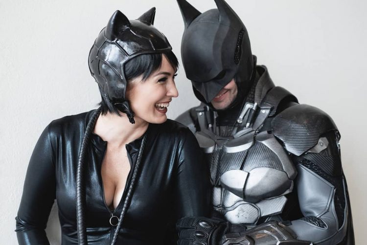 batman and catwoman cosplayers