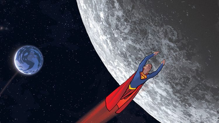 supergirl by the moon