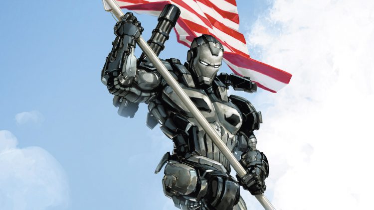 war machine punisher with flag pole