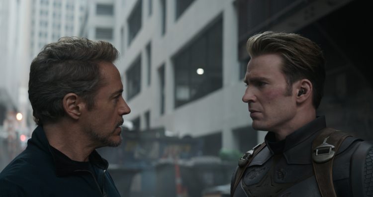 Stark and Rogers having a discussion