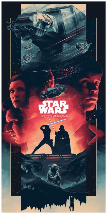 the star wars saga triptych art by john guydo