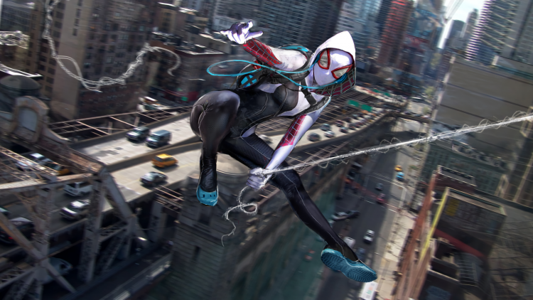 spider-gwen in motion