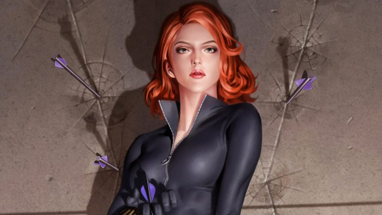 black widow with arrows