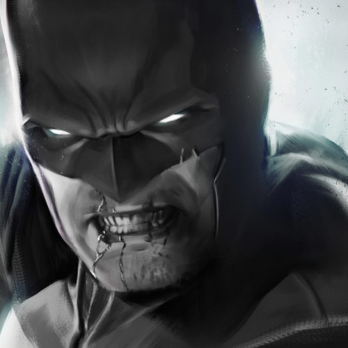 Batman is bloody