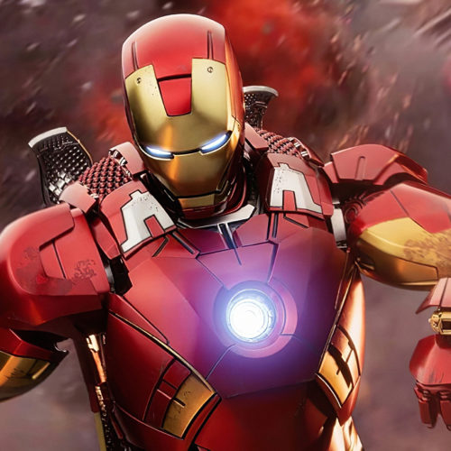 iron man with wrist rocket