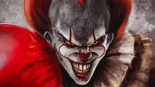 a joking clown