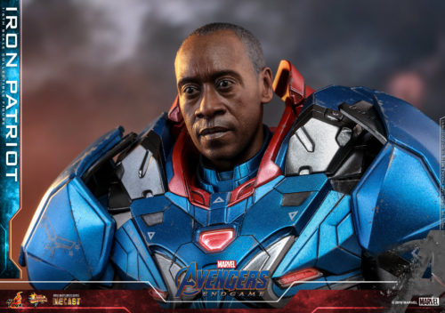 Unmasked Head Sculpt Revealed for the Avengers Endgame – Iron Patriot by Hot Toys