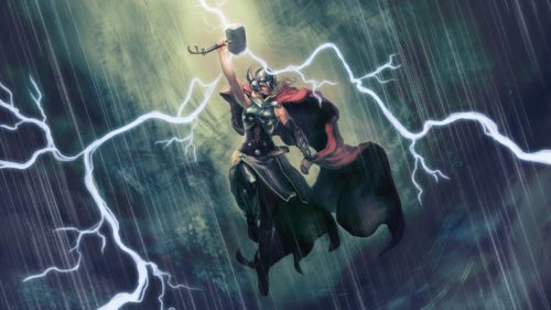 Female Thor In The Storm