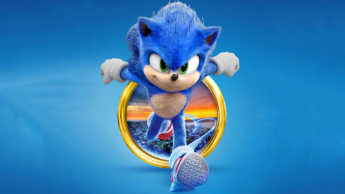 sonic running from a golden ring