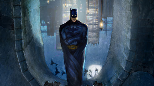 batman is upside down like a bat
