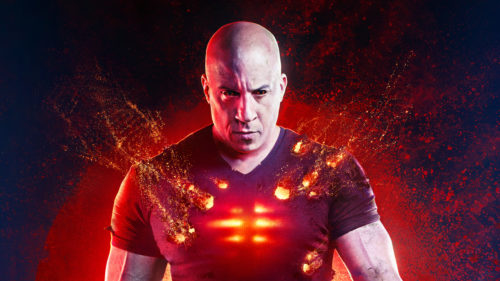 bloodshot has been shot and is leaking blood
