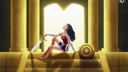 wonder woman in repose