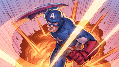 captain america swinger of shields