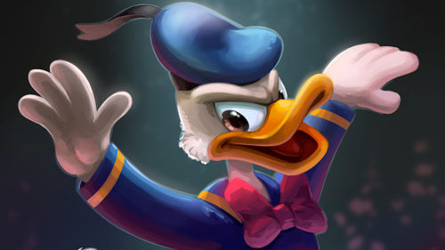 donald duck is enraged