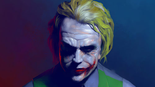 a watercolor joker