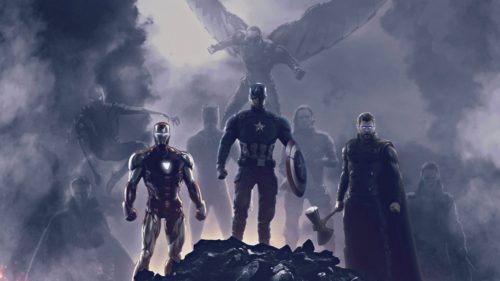 The Avengers in smoke