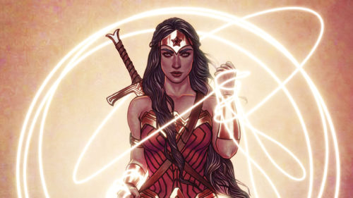 wonder woman with golden rope