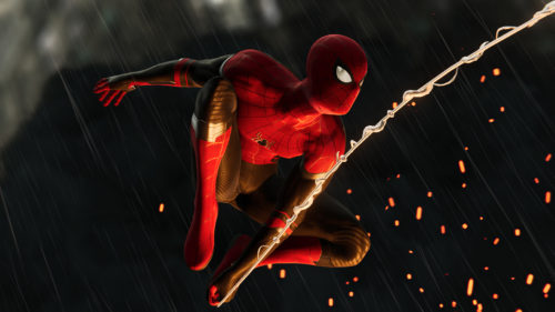 spidey in the fire
