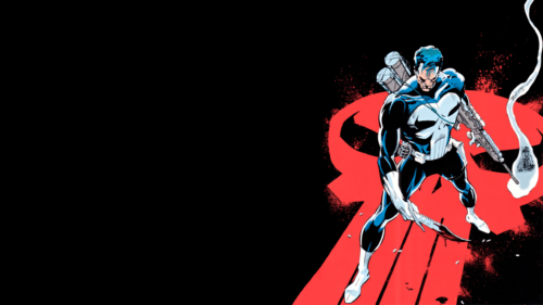 Punisher with a bloody knife